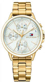 Tommy Hilfiger Carly White Dial Gold Steel Strap Watch for Women - 1781786 Authentic Buy Shop Now