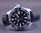 Tag Heuer Aquaracer Calibre 5 Automatic Black Dial Black Nylon Strap Watch for Men - WAY211B.FC6363 Authentic Buy Shop Now