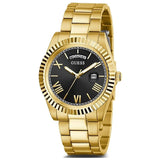 Guess Connoisseur Black Dial Gold Steel Strap Watch for Men - GW0265G3 Authentic Buy Shop Now