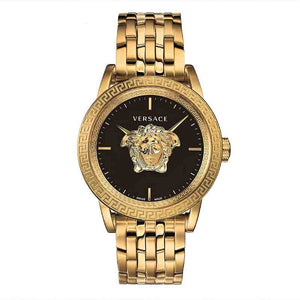 Versace Palazzo Empire Black Dial Gold Steel Strap Watch for Men - VERD00818 Authentic Buy Shop Now