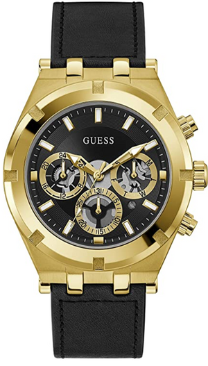 Guess Continental Black Dial Black Rubber Strap Watch for Men - GW0262G2 Authentic Buy Shop Now