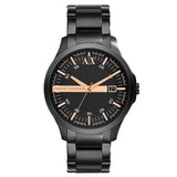 Armani Exchange Hampton Chronograph Black Dial Black Steel Strap Watch For Men - AX2150 Authentic Buy Shop Now
