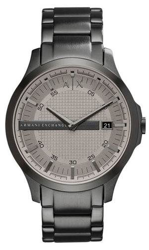 Armani Exchange Hampton Chronograph Grey Dial Grey Steel Strap Watch For Men - AX2194 Authentic Buy Shop Now