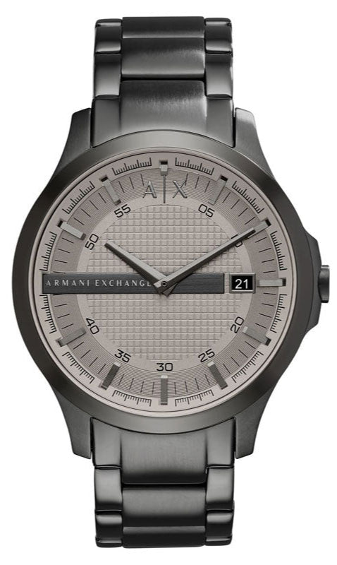 Armani Exchange Hampton Chronograph Grey Dial Grey Steel Strap Watch For Men - AX2194 Authentic Buy Shop Now