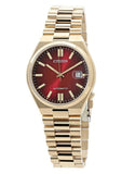 Citizen Tsuyosa Automatic Red Dial Gold Steel Strap Watch For Men - NJ0153-82X Authentic Buy Shop Now