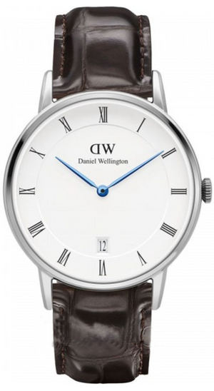 Daniel Wellington Dapper York Quartz White Dial Dark Brown Leather Strap Watch For Women - DW00100097 Authentic Buy Shop Now