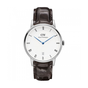 Daniel Wellington Dapper York Quartz White Dial Dark Brown Leather Strap Watch For Women - DW00100097 Authentic Buy Shop Now