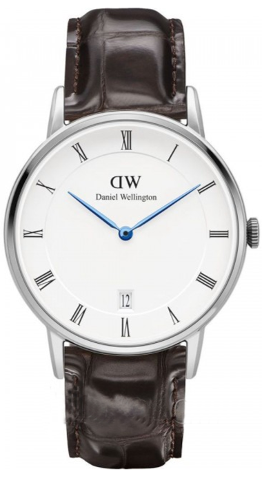 Daniel Wellington Dapper York Quartz White Dial Dark Brown Leather Strap Watch For Women - DW00100097 Authentic Buy Shop Now