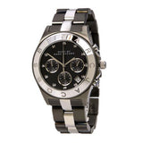 Marc Jacobs Blade Chronograph Black Dial Two Tone Steel Strap Watch for Women - MBM3179 Authentic Buy Shop Now