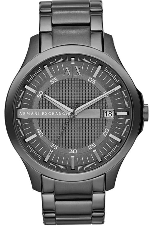 Armani Exchange Hampton Chronograph Grey Dial Grey Steel Strap Watch For Men - AX2135 Authentic Buy Shop Now