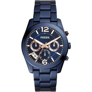 Fossil Perfect Boyfriend Multifunction Blue Dial Blue Steel Strap Watch for Women - ES4093 Authentic Buy Shop Now