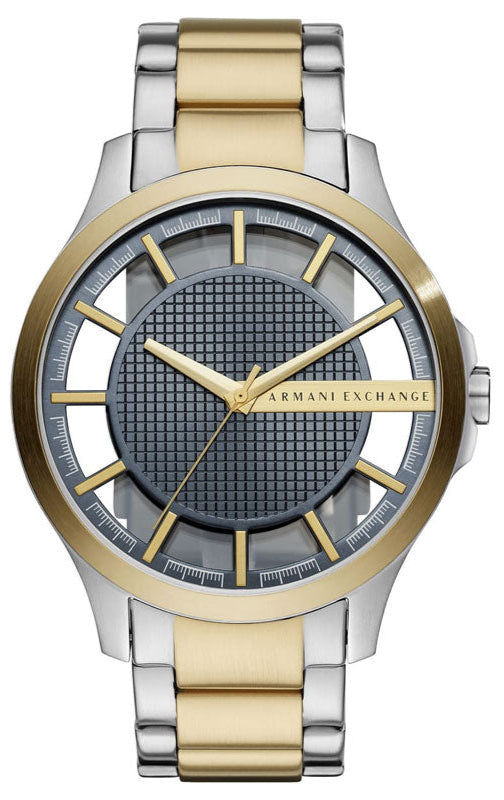 Armani Exchange Hampton Chronograph Grey Dial Two Tone Steel Strap Watch For Men - AX2403 Authentic Buy Shop Now