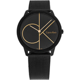 Calvin Klein Minimal Black Dial Black Mesh Bracelet Watch for Men - K3M214X1 Authentic Buy Shop Now