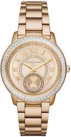 Michael Kors Madelyn Quartz Gold Dial Gold Steel Strap Watch For Women - MK6287 Authentic Buy Shop Now