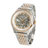 Emporio Armani Meccanico White Dial Two Tone Stainless Steel Watch For Men - AR60002 Authentic Buy Shop Now