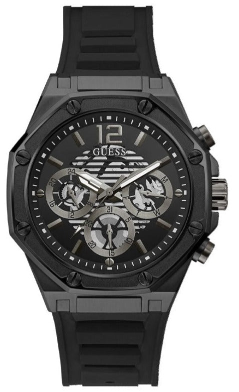 Guess Momentum Black Dial Black Rubber Strap Watch for Men - GW0263G4 Authentic Buy Shop Now