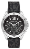 Michael Kors Brecken Chronograph Black Dial Black Leather Strap Watch For Men - MK8850 Authentic Buy Shop Now