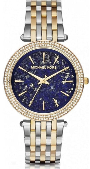 Michael Kors Darci Quartz Blue Dial Two Tone Steel Strap Watch For Women - MK3401 Authentic Buy Shop Now