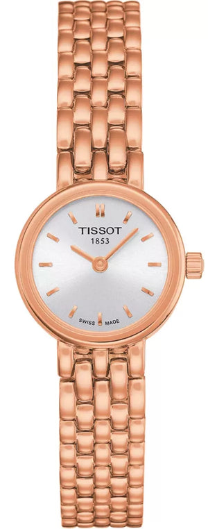 Tissot T Lady Lovely Silver Dial Rose Gold Steel Strap Watch For Women - T058.009.33.031.01 Authentic Buy Shop Now