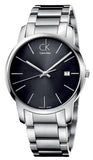 Calvin Klein City Date Black Dial Silver Steel Strap Watch for Men - K2G2G143 Authentic Buy Shop Now