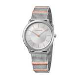Calvin Klein Minimal Silver Dial Silver Mesh Strap Watch For Men - K3M521Y6 Authentic Buy Shop Now