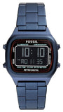 Fossil Retro Analog-Digital Black Dial Blue Steel Strap Watch for Men - FS5896 Authentic Buy Shop Now