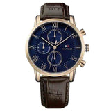 Tommy Hilfiger Kane Chronograph Blue Dial Brown Leather Strap Watch for Men - 1791399 Authentic Buy Shop Now