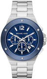 Michael Kors Lennox Chronograph Blue Dial Silver Steel Strap Watch For Men - MK8938 Authentic Buy Shop Now