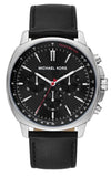 Michael Kors Sullivan Chronograph Black Dial Black Leather Strap Watch For Men - MK8997 Authentic Buy Shop Now