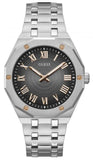 Guess Asset Quartz Black Dial Silver Steel Strap Watch For Men - GW0575G1 Authentic Buy Shop Now
