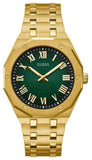 Guess Asset Quartz Green Dial Gold Steel Strap Watch For Men - GW0575G2 Authentic Buy Shop Now