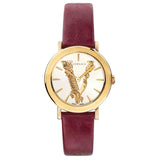 Versace Virtus White Dial Red Leather Strap Watch for Women - VEHC00219 Authentic Buy Shop Now