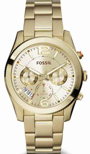 Fossil Boyfriend Gold Dial Gold Steel Strap Watch for Women - ES3884 Authentic Buy Shop Now