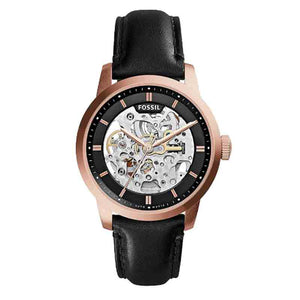 Fossil Townsman Automatic Skeleton Black Dial Black Leather Strap Watch for Men - ME3084 Authentic Buy Shop Now