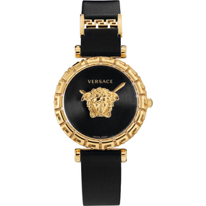 Versace Palazzo Empire Greca Black Dial Black Leather Strap Watch for Women - VEDV00119 Authentic Buy Shop Now