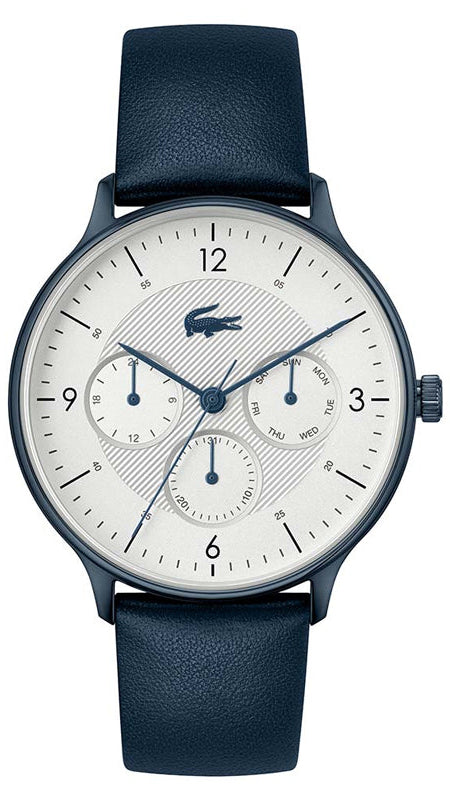 Lacoste Club White Dial Blue Leather Strap Watch for Men - 2011140 Authentic Buy Shop Now