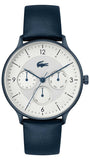 Lacoste Club White Dial Blue Leather Strap Watch for Men - 2011140 Authentic Buy Shop Now