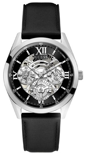 Guess Tailor Multifunction Black Dial Black Leather Strap Watch for Men - GW0389G1 Authentic Buy Shop Now