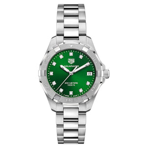 Tag Heuer Aquaracer Diamonds Emerald Green Dial Watch for Women - WBD1316.BA0740 Authentic Buy Shop Now