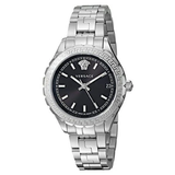 Versace Hellenyium Black Dial Silver Steel Strap Watch for Women - V12020015 Authentic Buy Shop Now
