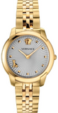 Versace Audrey Quartz Grey Dial Gold Steel Strap Watch for Women - VELR00719 Authentic Buy Shop Now