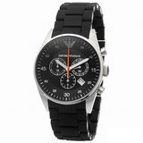 Emporio Armani Sportivo Chronograph Black Dial Black Strap Watch For Men - AR5858 Authentic Buy Shop Now