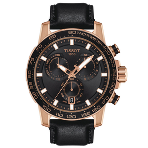 Tissot Supersport Chrono Black Dial Black Leather Strap Watch for Men - T125.617.36.051.00 Authentic Buy Shop Now