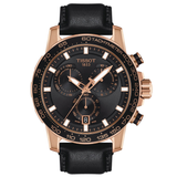 Tissot Supersport Chrono Black Dial Black Leather Strap Watch for Men - T125.617.36.051.00 Authentic Buy Shop Now