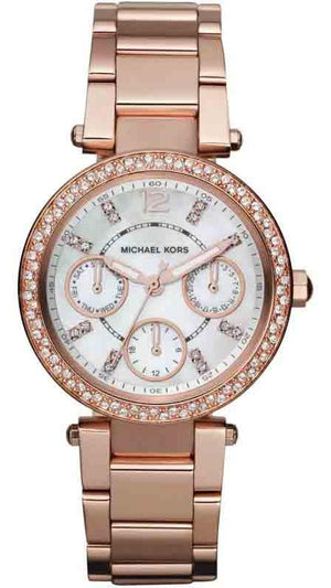 Michael Kors Parker White Dial Rose Gold Steel Strap Watch for Women - MK5616 Authentic Buy Shop Now