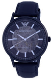 Emporio Armani Meccanico Automatic Black Dial Black Leather Strap Watch For Men - AR60042 Authentic Buy Shop Now