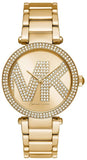 Michael Kors Parker Pave Gold Dial Gold Steel Strap Watch for Women - MK6659 Authentic Buy Shop Now