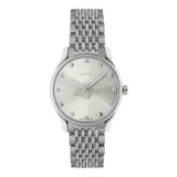 Gucci G Timeless Quartz Silver Dial Silver Steel Strap Watch For Women - YA1264153 Authentic Buy Shop Now