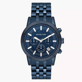 Michael Kors Hutton Chronograph Blue Dial Blue Steel Strap Watch For Men - MK9088 Authentic Buy Shop Now