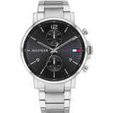 Tommy Hilfiger Daniel Black Dial Silver Steel Strap Watch for Men - 1710413 Authentic Buy Shop Now
